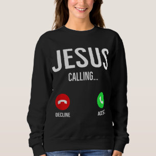 Jezus roept mobiele telefoon Christelijke nummers Trui