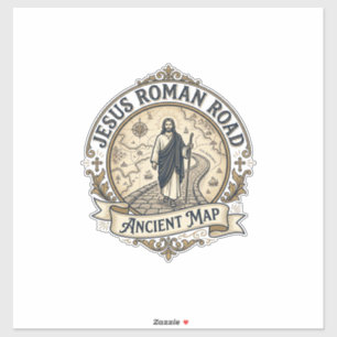 Jezus Romeinse Weg Oude Kaart Jezus Romeinse Weg O Sticker