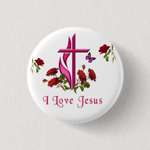 Jezus Ronde Button 3,2 Cm
