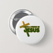 Jezus Ronde Button 5,7 Cm (Voorkant /achterkant)