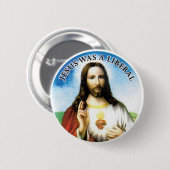 Jezus Ronde Button 5,7 Cm (Voorkant /achterkant)