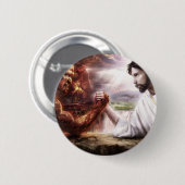 Jezus Ronde Button 5,7 Cm (Voorkant /achterkant)