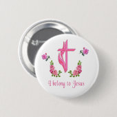 Jezus Ronde Button 5,7 Cm (Voorkant /achterkant)