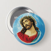 Jezus Ronde Button 7,6 Cm (Voorkant /achterkant)