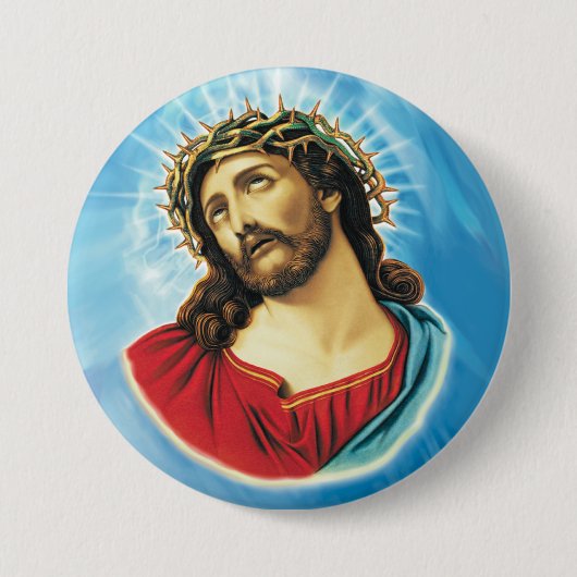 Jezus Ronde Button 7,6 Cm (Voorkant)