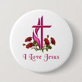 Jezus Ronde Button 7,6 Cm (Voorkant)