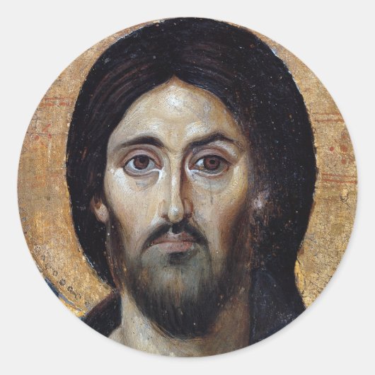 Jezus Ronde Sticker (Voorkant)