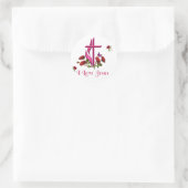 Jezus Ronde Sticker (Tas)