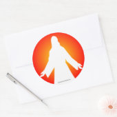 Jezus Ronde Sticker (Envelop)
