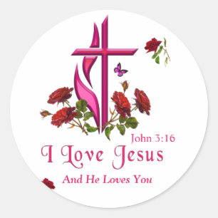 Jezus Ronde Sticker