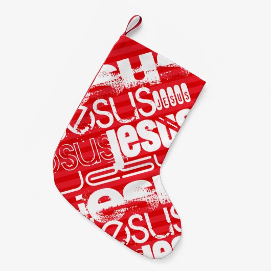 Jezus; Roodrode strepen Kleine Kerstsok (Voorkant (Hangend))