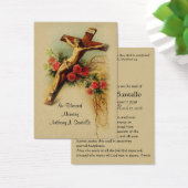 Jezus Rozen Katholieke begrafenis Memorial Heilige Visitekaartje (Bureau)