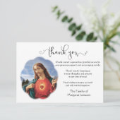 Jezus Sacred Heart Dank u wel Bedankkaart (Staand voorkant)