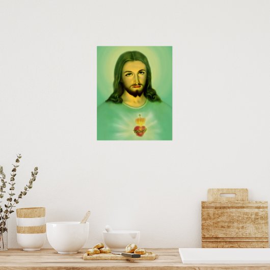 Jezus Sagrado Corazon de Jesus Poster (Keuken)