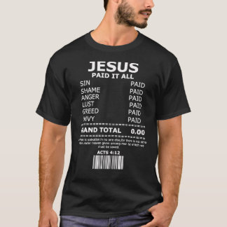 Jezus Salvation Vergiffenis Cross Christelijk Gift T-shirt