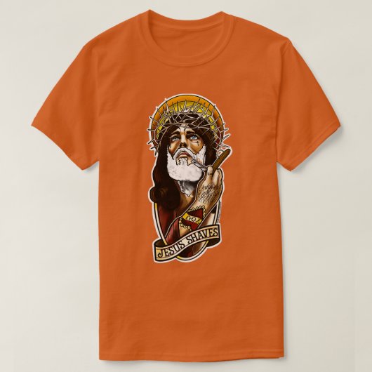 Jezus scheert t-shirt (Design voorkant)