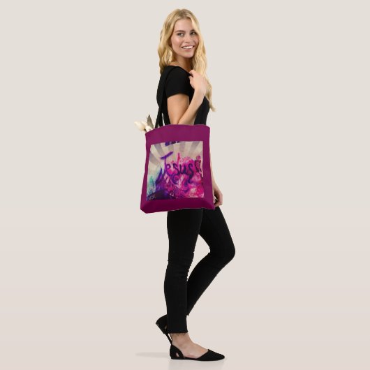 Jezus! Schoudertas Tote Bag (Op model)