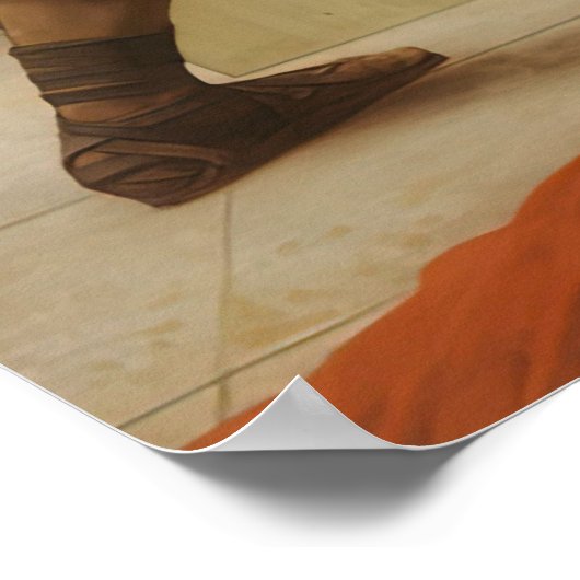 Jezus Scourging bij de pilaarpassie van Christus B Poster (Hoek)