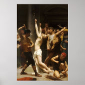 Jezus Scourging bij de pilaarpassie van Christus B Poster (Voorkant)