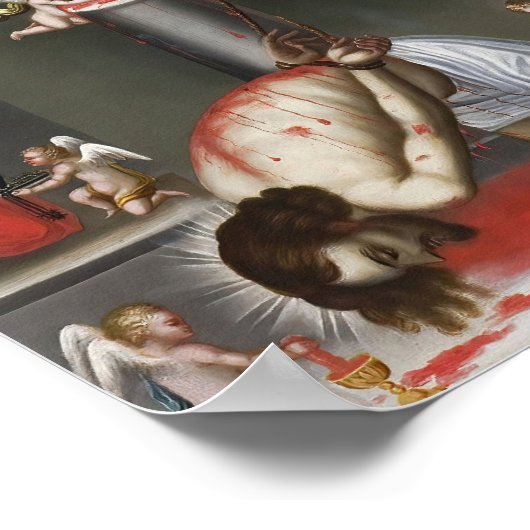Jezus Scourging Flagellation Passie van Christus Poster (Hoek)