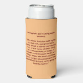 Jezus Scriptcitaat met rode bloedtekst Seltzer Blikjeskoeler (Seltzer Achterkant)