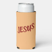 Jezus Scriptcitaat met rode bloedtekst Seltzer Blikjeskoeler (Seltzer Voorkant)