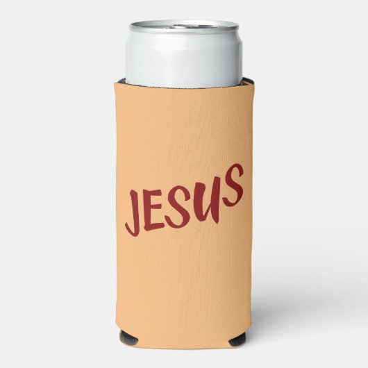 Jezus Scriptcitaat met rode bloedtekst Seltzer Blikjeskoeler (Seltzer Voorkant)