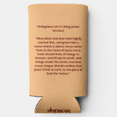 Jezus Scriptcitaat met rode bloedtekst Seltzer Blikjeskoeler (Achterkant)