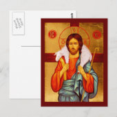 Jezus Seeker van de verloren schapen Briefkaart (Voorkant / Achterkant)