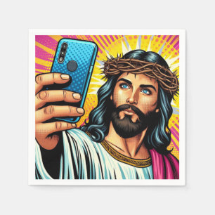 Jezus selfie servetten! servet