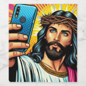 Jezus selfie wijnfles label! wijn etiket (Enkel label)