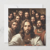 Jezus selfies met 12 discipelen kaart (Voorkant)