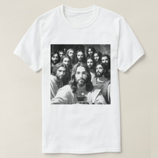 Jezus selfies met 12 discipelen t-shirt (Design voorkant)