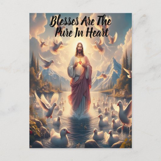 Jezus Serene hemel van eenden Briefkaart (Voorkant)