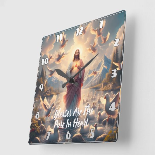 Jezus Serene hemel van eenden Vierkante Klok (Hoek)