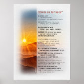 Jezus' Sermon op de berg - Matthew 5 Poster (Voorkant)