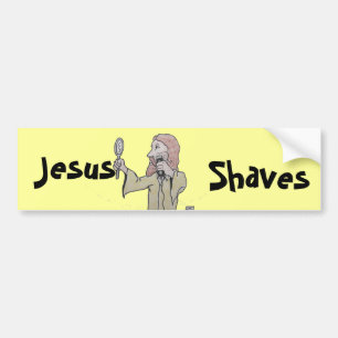 Jezus, Shaves bumper sticker