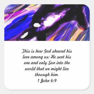 Jezus show vierkante sticker