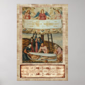 Jezus Shroud van Turijn en Descent van het Kruis Poster (Voorkant)