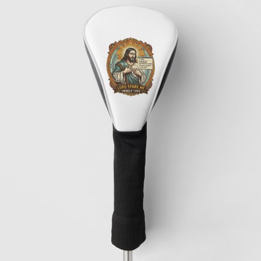 Jezus Slechte Autocorrect Bericht Baas Vernederend Golfheadcover (Voorkant)