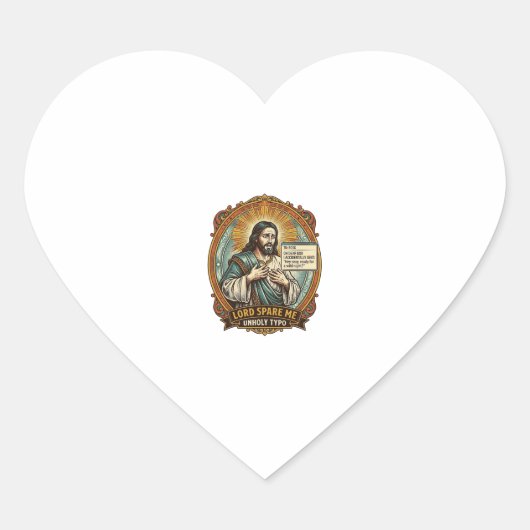Jezus Slechte Autocorrect Bericht Baas Vernederend Hart Sticker (Voorkant)