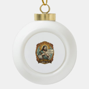 Jezus Slechte Autocorrect Bericht Baas Vernederend Keramische Bal Ornament