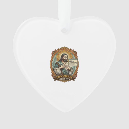 Jezus Slechte Autocorrect Bericht Baas Vernederend Ornament (voorkant)