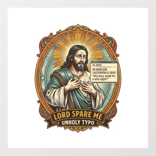 Jezus Slechte Autocorrect Bericht Baas Vernederend Raamsticker (Vel)