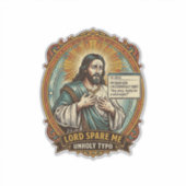 Jezus Slechte Autocorrect Bericht Baas Vernederend Sticker (Voorkant)