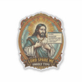 Jezus Slechte Autocorrect Bericht Baas Vernederend Sticker (Voorkant)
