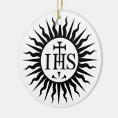 Jezus Society (Jesuit) Logo Keramisch Ornament (Links)