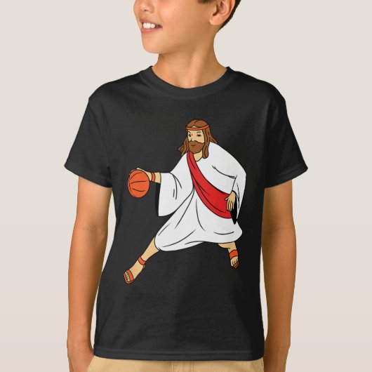 Jezus speelt basketbal 1 t-shirt (Voorkant)