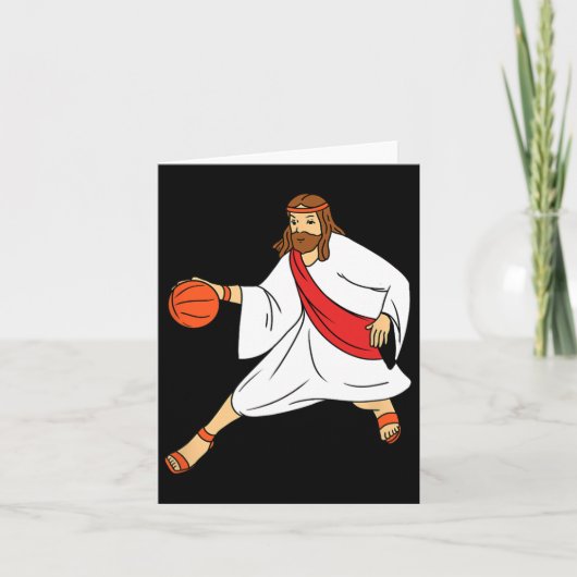 Jezus speelt Bysketbyll 1 Kaart (Voorkant)