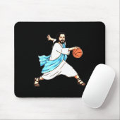 Jezus Spelen Basketbal Leuke Kerstmis Muismat (Met muis)